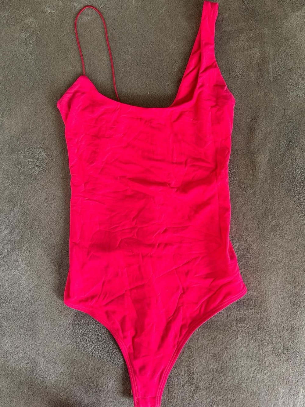 ALIX NYC One-Shoulder Hot Pink Bodysuit